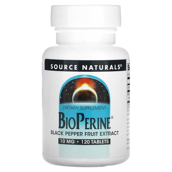 Екстракт чорного перцю Source Naturals BioPerine 10 mg, 120 таблеток