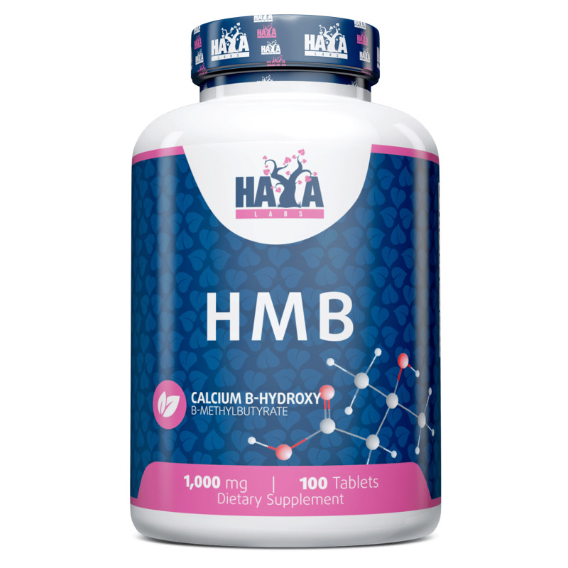 Послетренировочный комплекс Haya Labs HMB 1000 mg, 100 таблеток для поддержания мышечной массы