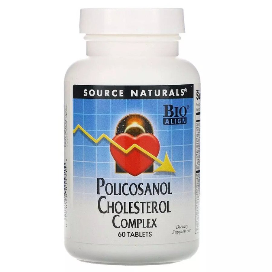 Натуральная добавка Source Naturals Policosonol Cholesterol Complex, 60 таблеток для снижения уровня холестерина