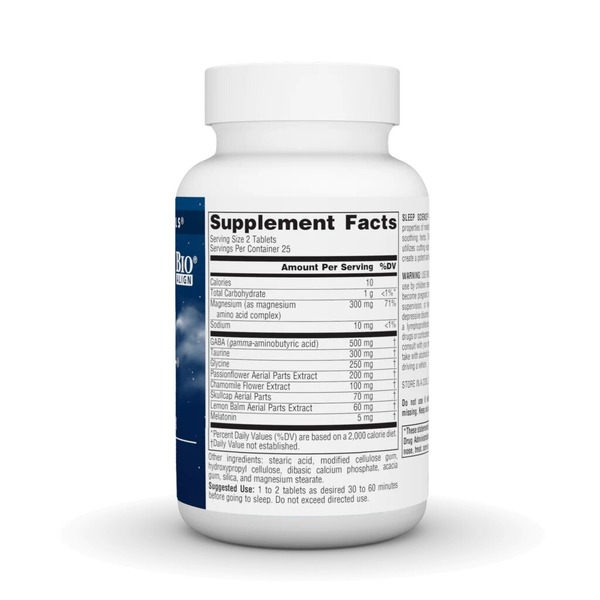 Вечірній комплекс з мелатоніном Source Naturals Sleep Science NightRest with Melatonin, 50 таблеток для гарного сну. Фото 2