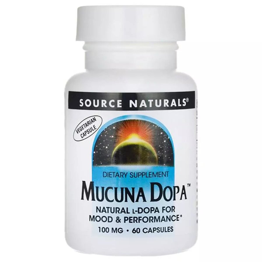 Мукуна пекуча Source Naturals Mucuna Dopa, 60 капсул