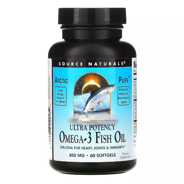 Риб'ячий жир Source Naturals Arctic Pure Omega-3 Fish Oil 850 mg Ultra Potency, 60 капсул