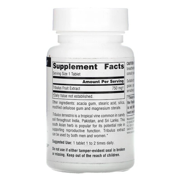 Трибулус Source Naturals Tribulus Extract 750 mg, 60 таблеток. Фото 2