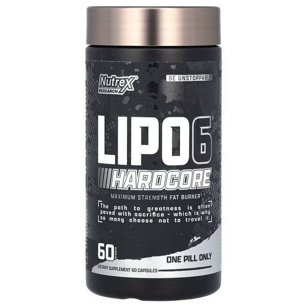 Жироспалювач Nutrex Research Lipo-6 Hardcore, 60 капсул для підтримки м'язової тканини