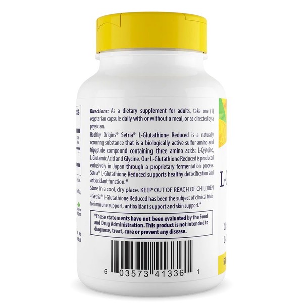 Зменшений L-глутатіон Healthy Origins -Glutathione Reduced 500 mg, 60 вегакапсул. Фото 3