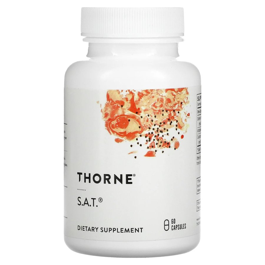 Силімарин, артишок, куркума Thorne S.A.T., 60 капсул для підтримки печінки