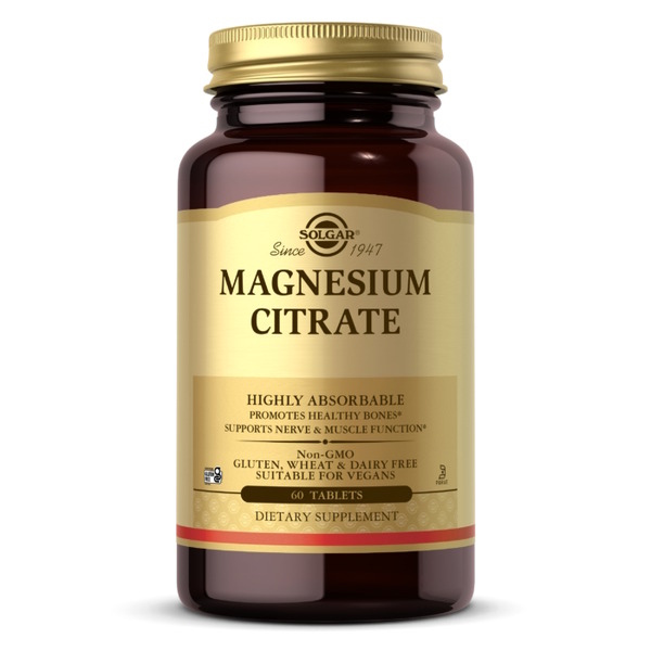 Цитрат магнію Solgar Magnesium Citrate, 60 таблеток для підтримки кісток