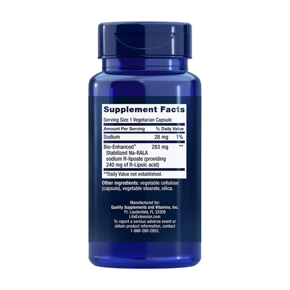 R-ліпоєва кислота Life Extension Super R-Lipoic Acid 240 mg, 60 вегакапсул. Фото 2