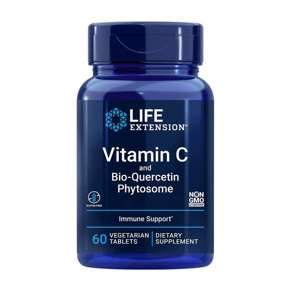 Вітамін С і фітосома біо-кверцетину Life Extension Vitamin C and Bio-Quercetin Phytosome, 60 таблеток