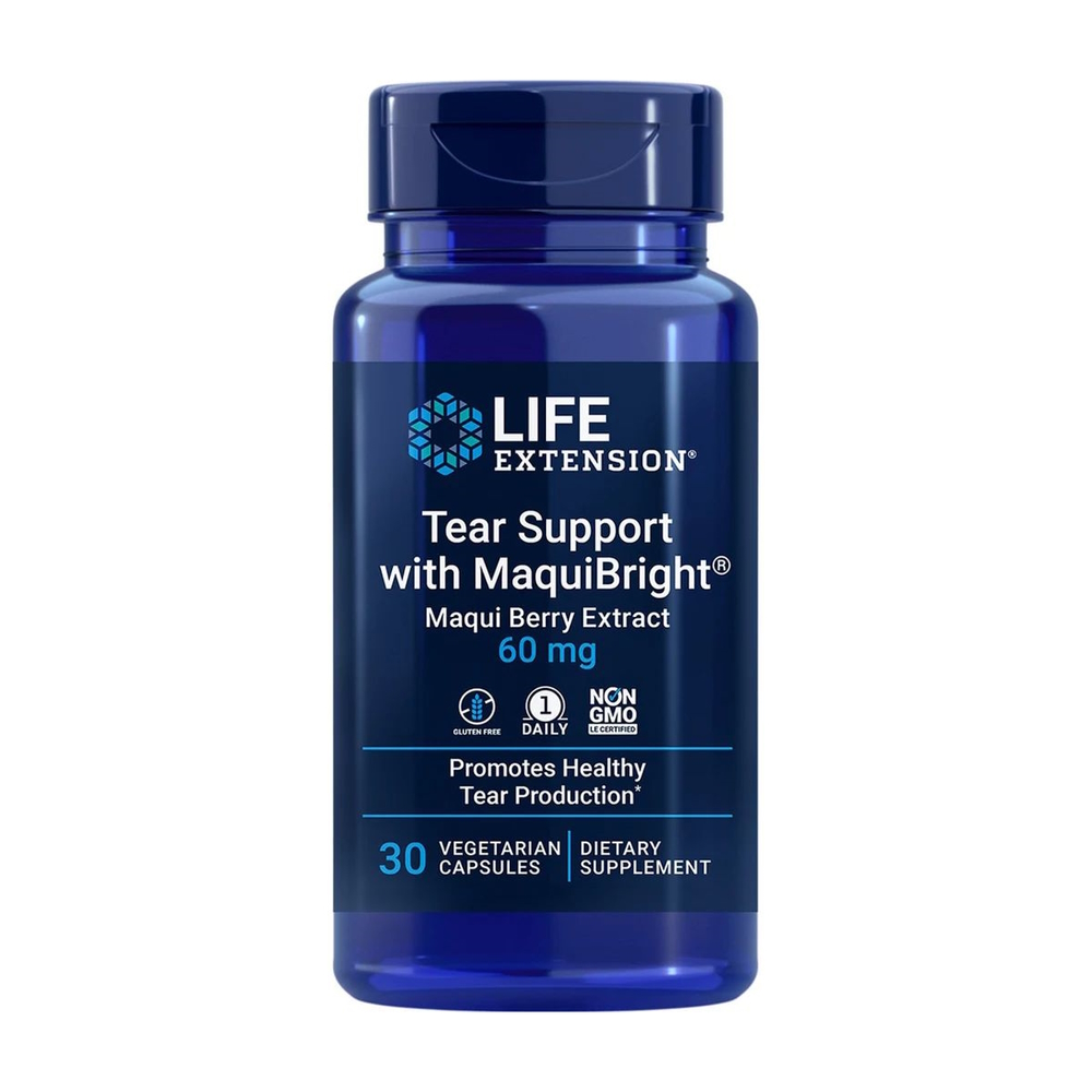 Экстракт ягод маки Life Extension Tear Support with MaquiBright 60 mg, 30 вегакапсул для поддержки глаз
