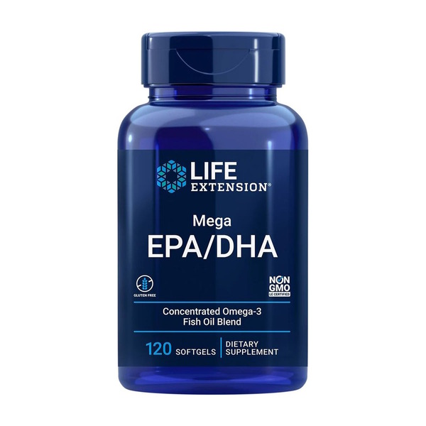 Омега-3 Life Extension Mega EPA/DHA, 120 капсул для підтримки серця иа суглобів