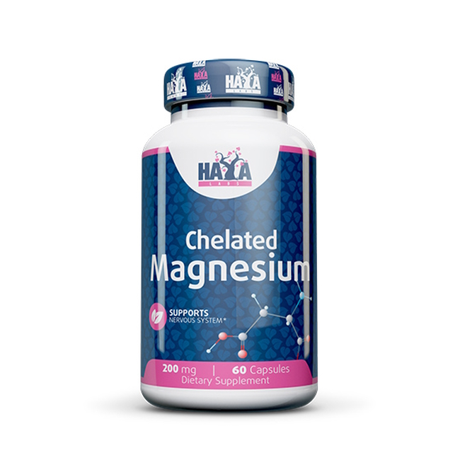 Хелат магния Haya Labs Chelated Magnesium 200 mg, 60 капсул