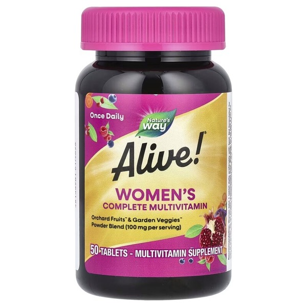 Вітаміни та мінерали Nature's Way Alive! Women's Complete Multivitamin, 50 таблеток для жінок. Фото 2