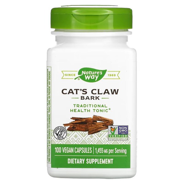 Кора кошачьего когтя Nature's Way Cat's Claw Bark, 100 вегакапсул для поддержки иммунной системы