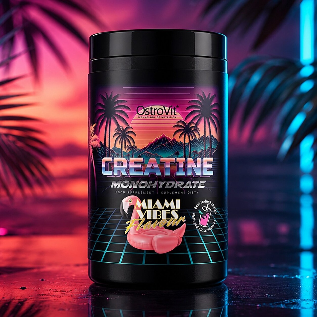 Креатин OstroVit Creatine Monohydrate, 500 грам Miami Vibes