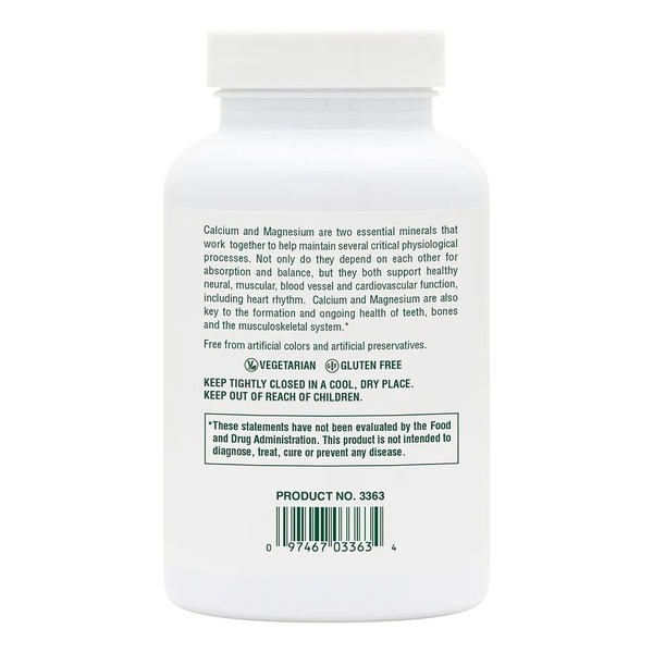 Кальций и магний Natures Plus Cal/Mag 500 mg/250 mg, 90 таблеток. Фото 3