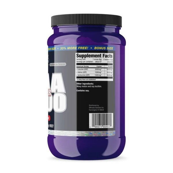 BCAA Ultimate Nutrition BCAA 12 000 Powder, 400 грамм. Фото 2