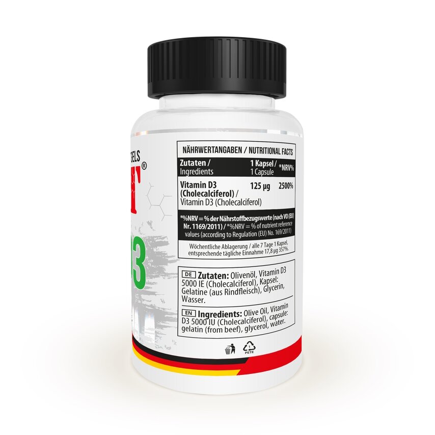 Вітамін D3 MST Nutrition Vitamin D3 5000 IU, 120 капсул. Фото 2