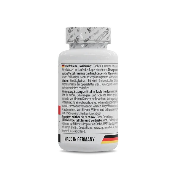 Цинк MST Nutrition Zinc Chelate Bisglycinate, 90 таблеток. Фото 3