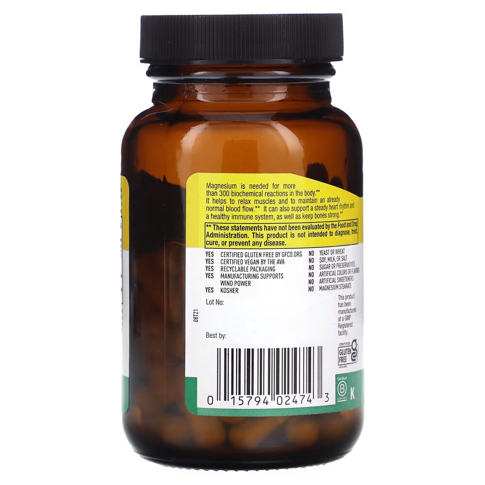 Витамины и минералы Country Life Target-Mins Magnesium Caps 300 mg with Silica, 60 вегакапсул. Фото 3