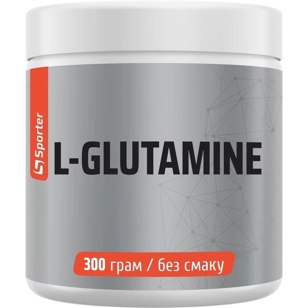 L-глютамін Sporter L-Glutamine Powder, 300 грам для підтримки травної системи