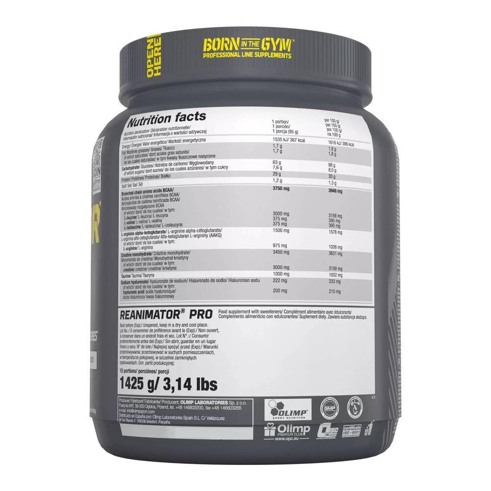 Післятренувальний комплекс Olimp Sport Nutrition Reanimator Pro, 1.425 кг. Фото 2