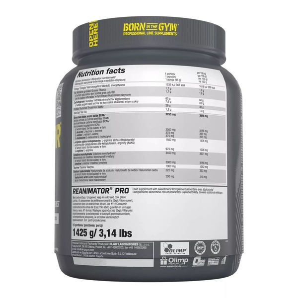 Післятренувальний комплекс Olimp Sport Nutrition Reanimator Pro, 1.425 кг. Фото 2