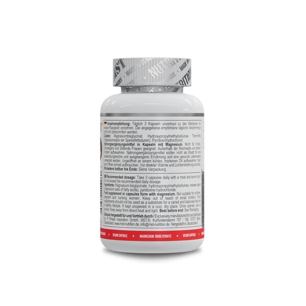 Хелат бісгліцинату магнію MST Nutrition Magnesium Bisglycinate, 90 капсул. Фото 3