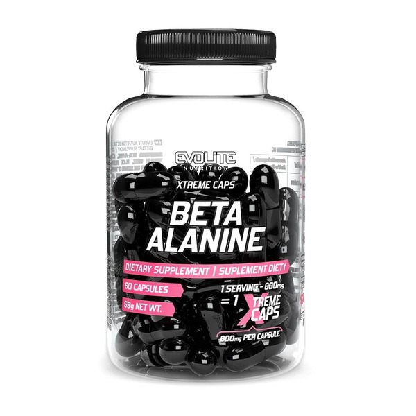 Бета-аланин Evolite Nutrition Beta Alanine 800 mg Xtreme, 60 капсул