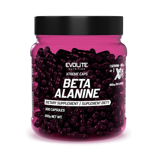 Бета-аланін Evolite Nutrition Beta Alanine 800 mg Xtreme, 300 капсул