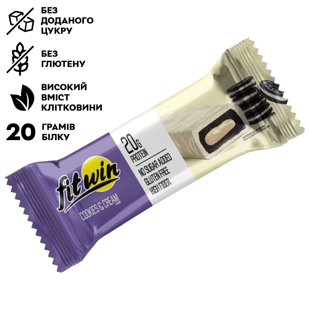 Протеиновый батончик FitWin Protein Bar 33%, 60 грамм. Фото 3