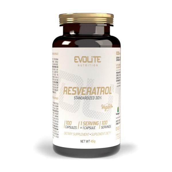 Ресвератрол Evolite Nutrition Resveratrol 200 mg, 100 вегакапсул для підтримки серцево-судинної системи