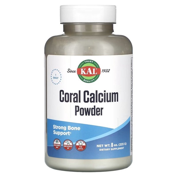 Кальцій із коралів KAL Coral Calcium 1000 mg Powder, 225 грам