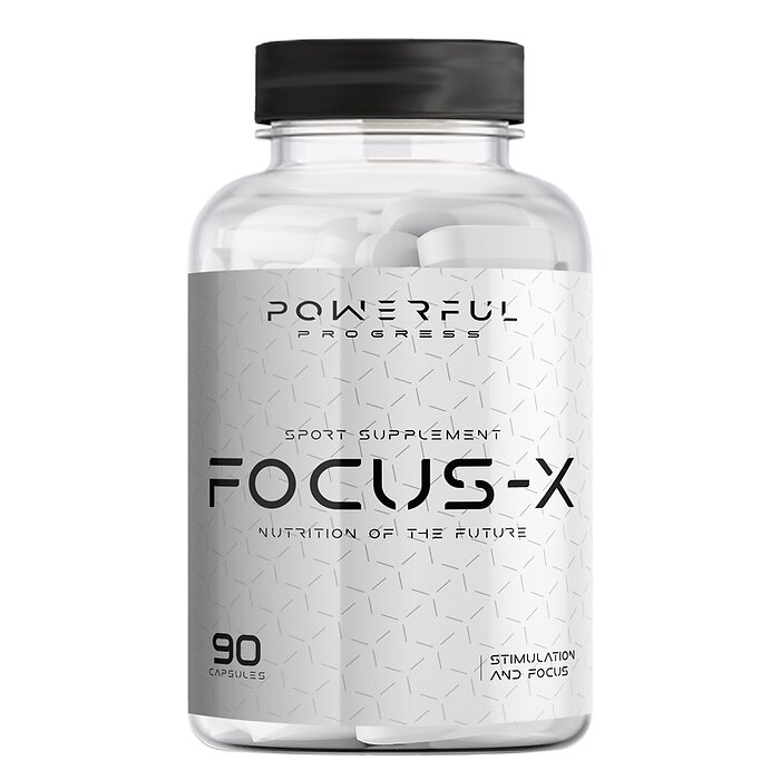 Натуральная добавка Powerful Progress Focus-X, 90 капсул для улучшения памяти
