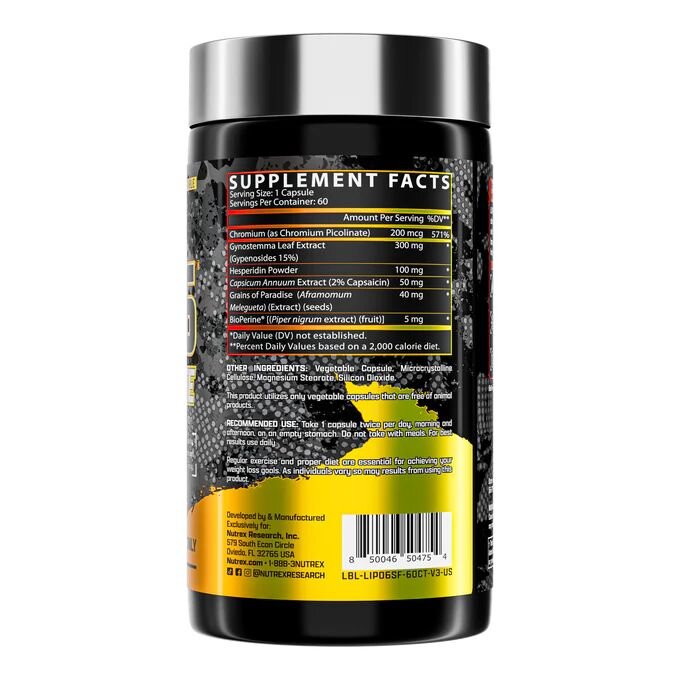 Жиросжигатель Nutrex Research Lipo-6 Stim Free, 60 капсул. Фото 2