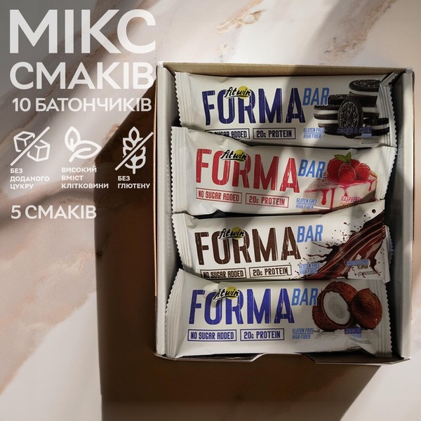 Батончик FitWin Forma Bar 33% MIX, 10x60 грам