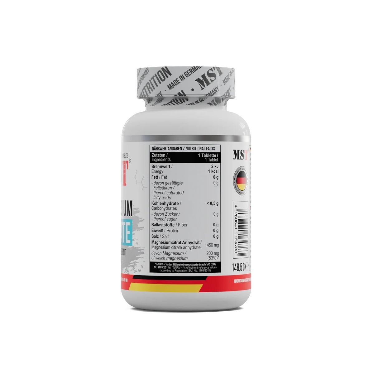 Цитрат магния MST Nutrition Magnesium Citrate 200 mg, 90 таблеток. Фото 2