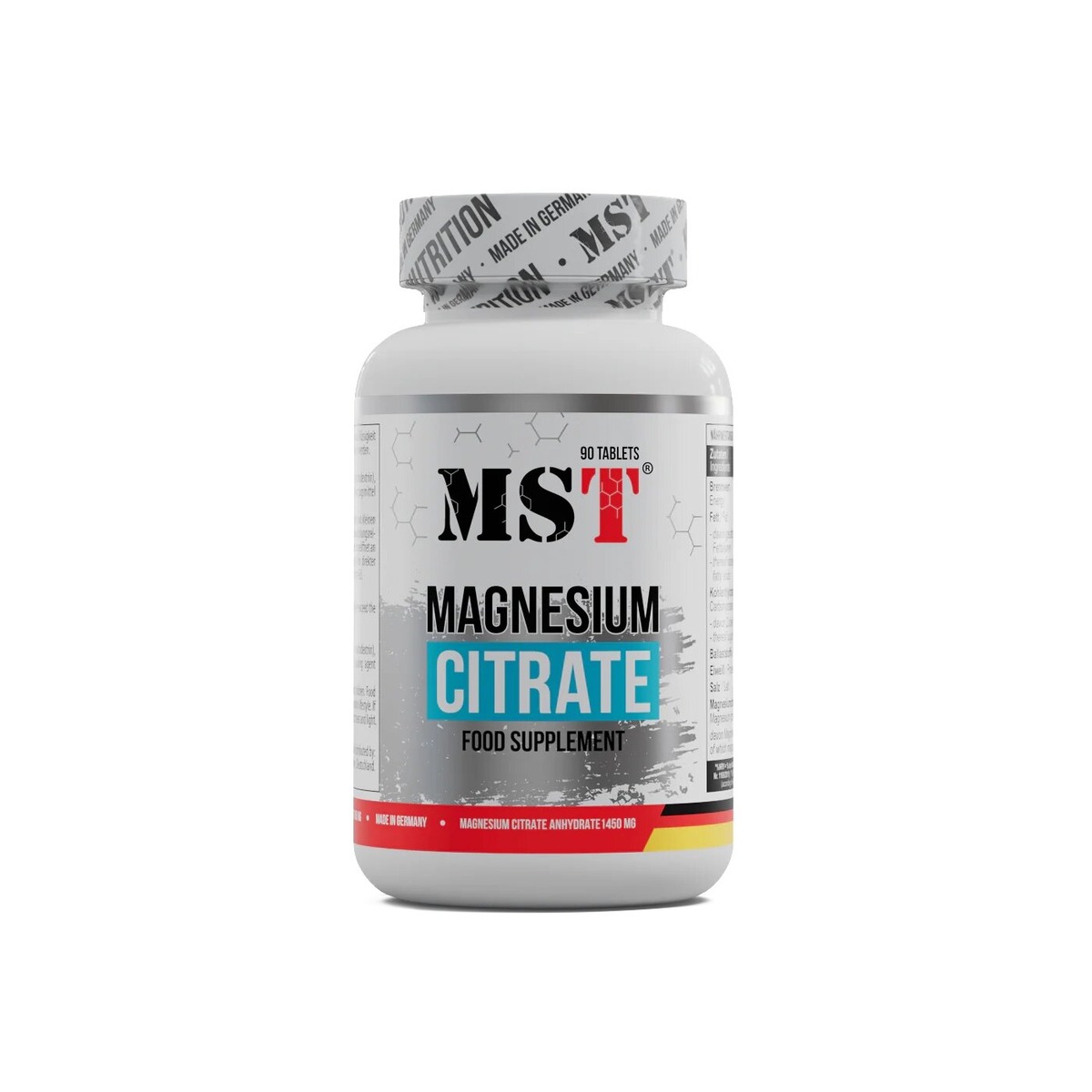 Цитрат магния MST Nutrition Magnesium Citrate 200 mg, 90 таблеток