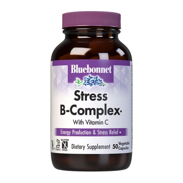 Комплекс вітамінів групи В Bluebonnet Nutrition Stress B-Complex, 50 вегакапсул