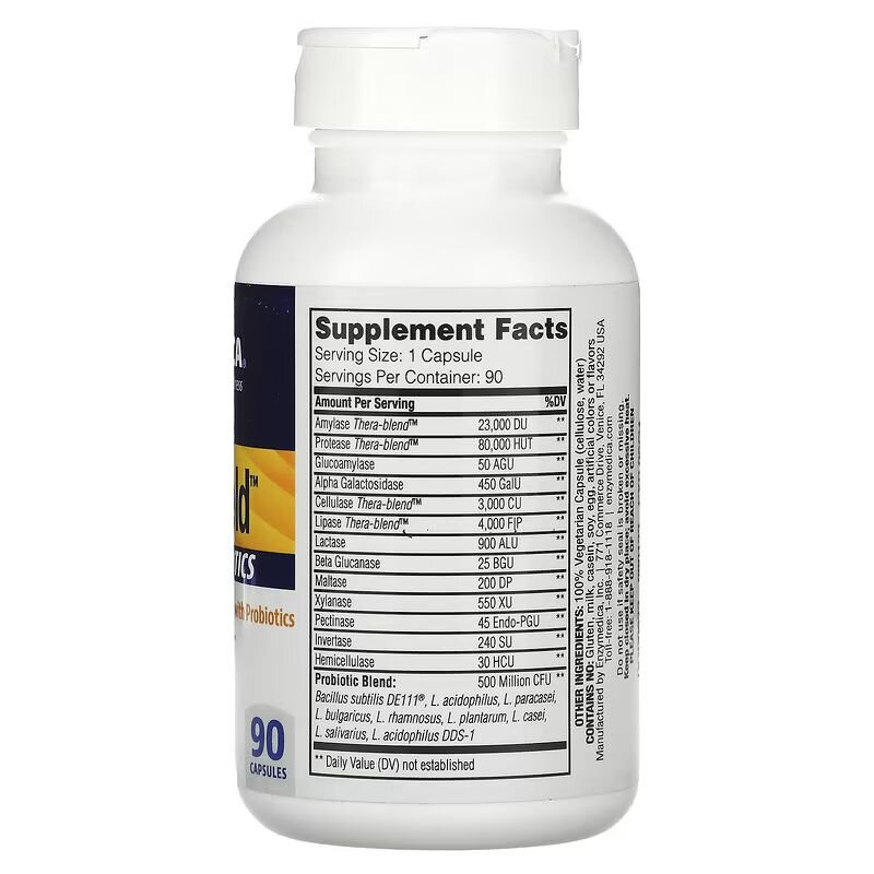 Ферменти Enzymedica Digest Gold + Probiotics, 90 капсул з пробіотиками. Фото 2
