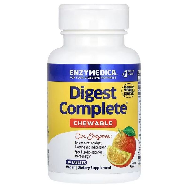 Комплекс ферментів Enzymedica Digest Complete, 30 жувальних таблеток