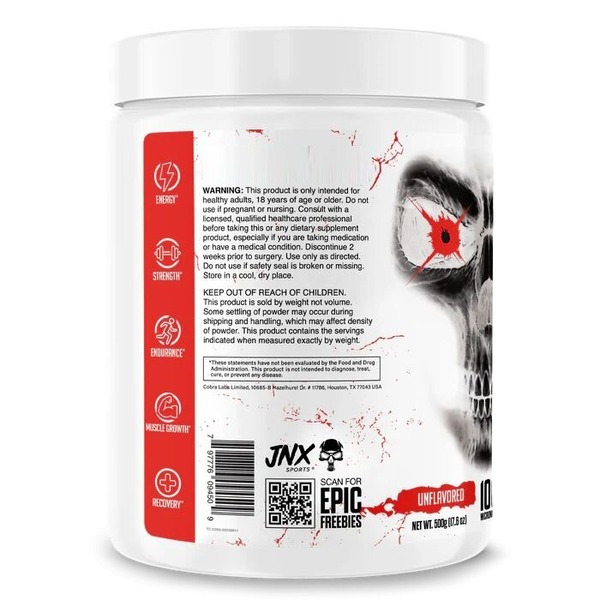 Креатин моногідрат JNX Sports The Curse Creatine, 500 грам. Фото 3