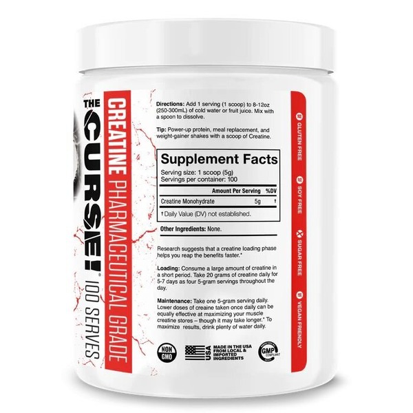 Креатин моногідрат JNX Sports The Curse Creatine, 500 грам. Фото 2