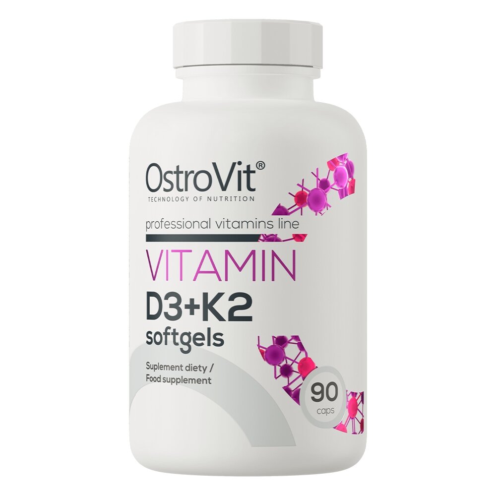Вітаміни OstroVit Vitamin D3+K2, 90 капсул