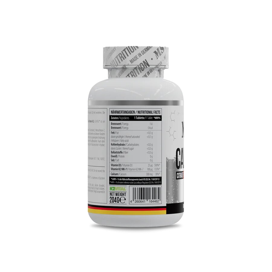 Витамины и минералы MST Nutrition Calcium Citrate + Vitamin D3 + K2 MK7, 120 таблеток. Фото 2