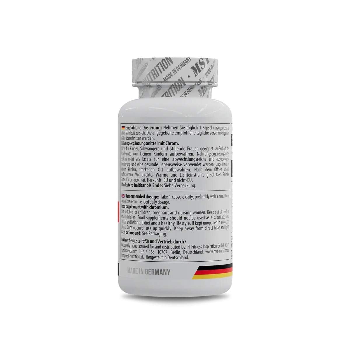 Витамины и минералы MST Nutrition Chromium Picolinate, 100 капсул. Фото 3