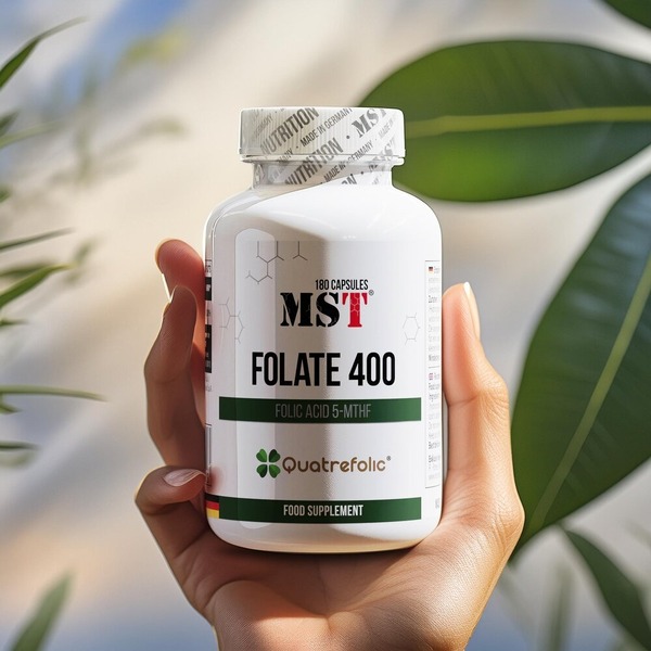 Витамины и минералы MST Nutrition Folate 400 Quatrefolic, 180 капсул