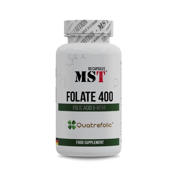 Вітаміни та мінерали MST Nutrition Folate 400 Quatrefolic, 90 капсул. Фото 2