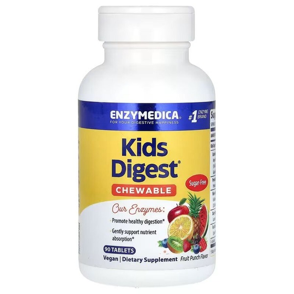 Натуральна добавка Enzymedica Kids Digest, 90 жувальних таблеток