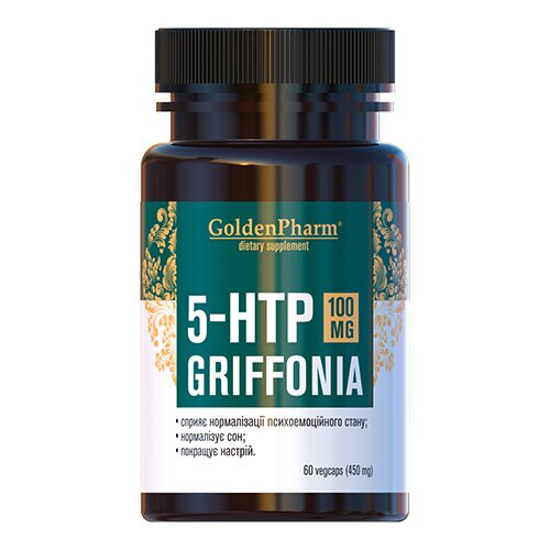 Амінокислота Golden Pharm 5-HTP, 60 вегакапсул